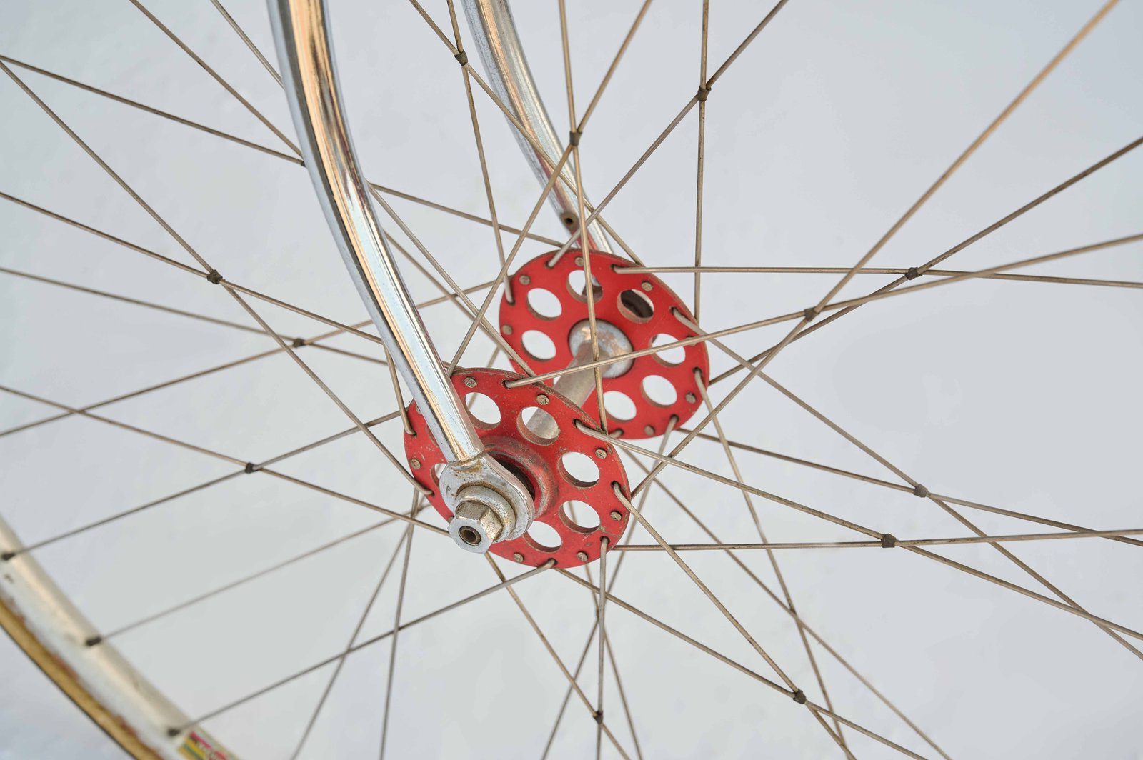 Carlton track bike with red white and blue details