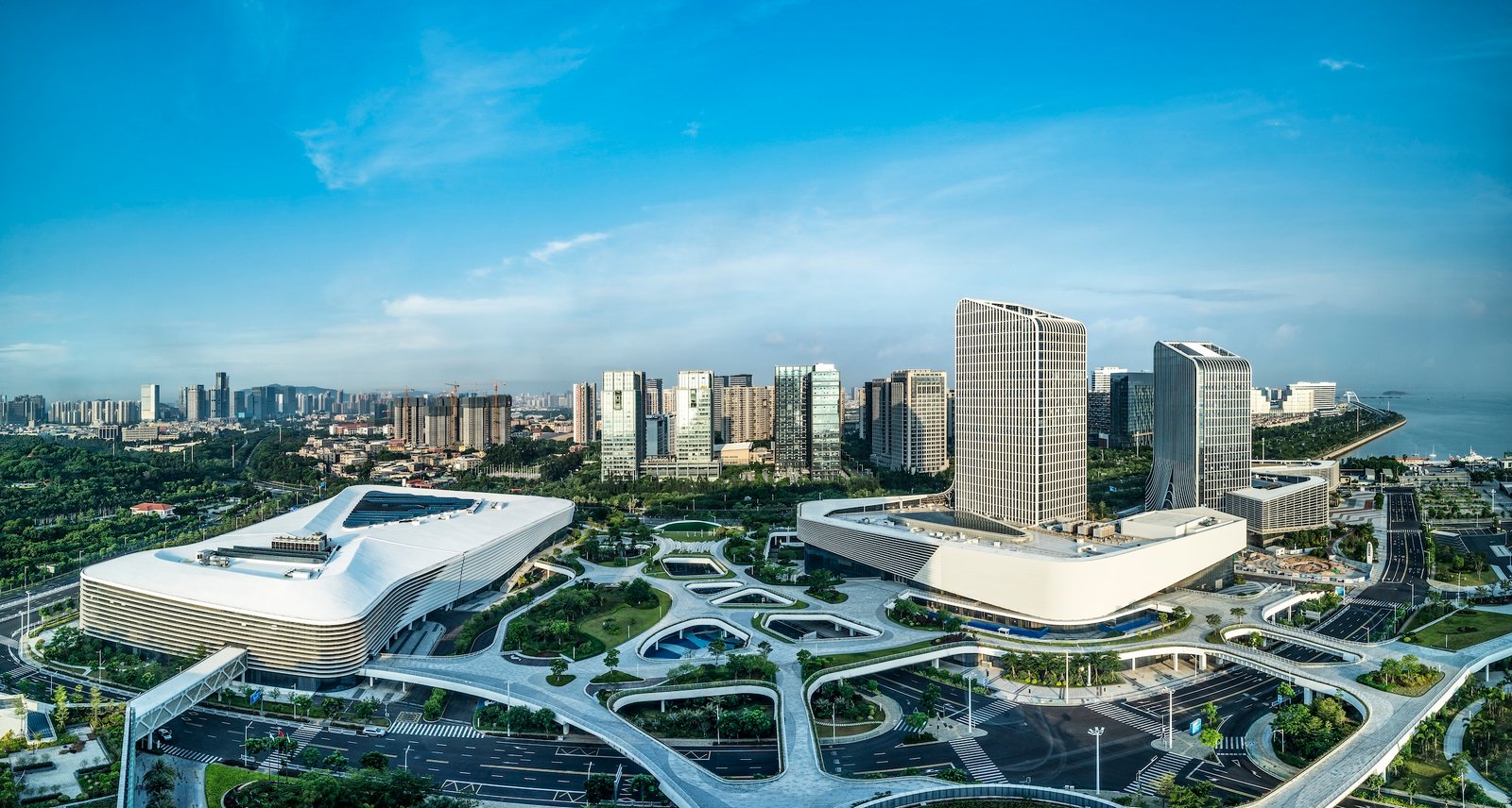 Aerial shot of Xiamen City