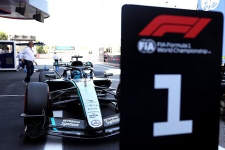 Russell beats Hamilton to pole as Leclerc crashes