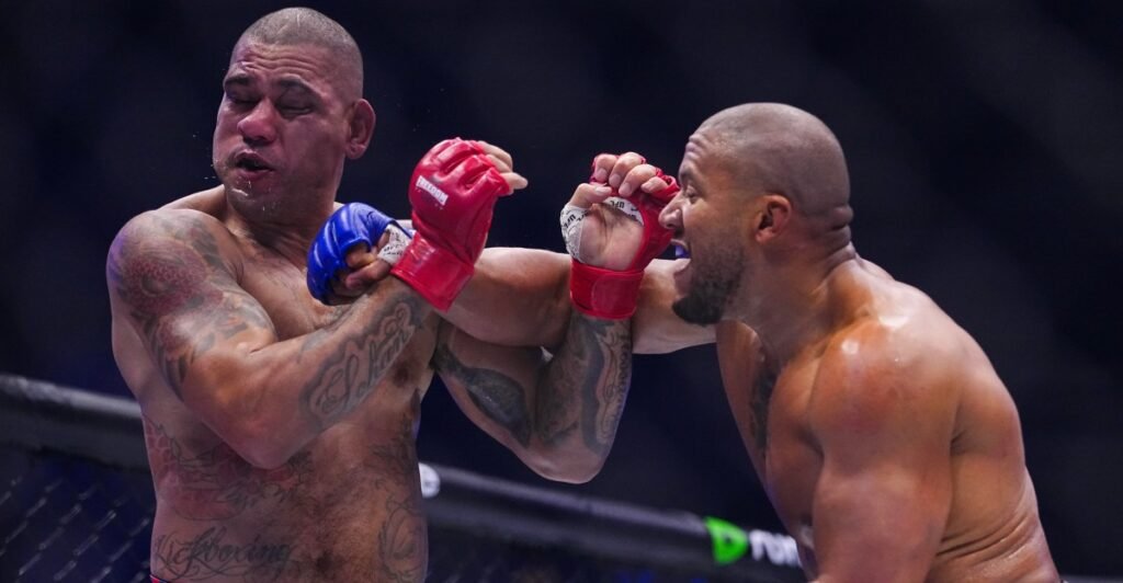 UFC White House video: Ciryl Gane demolishes Alex Pereira with standing knockout to claim interim heavyweight title