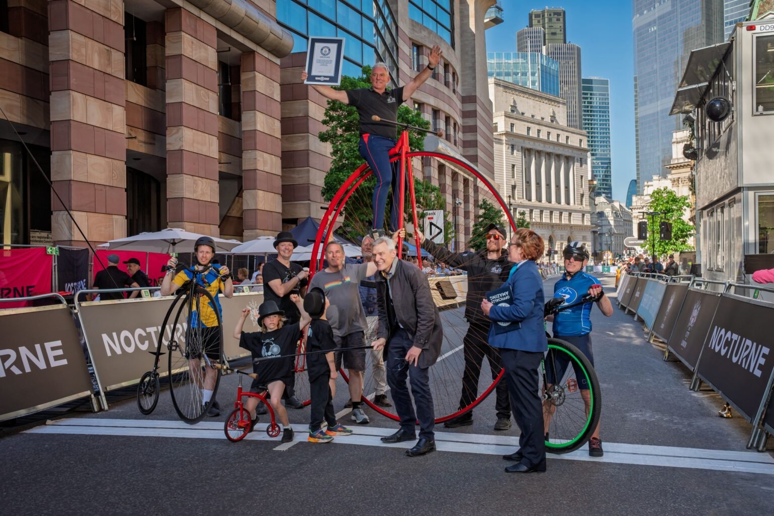 ‘I’m just pleased I didn’t die’ – four penny farthing world records broken in central London
