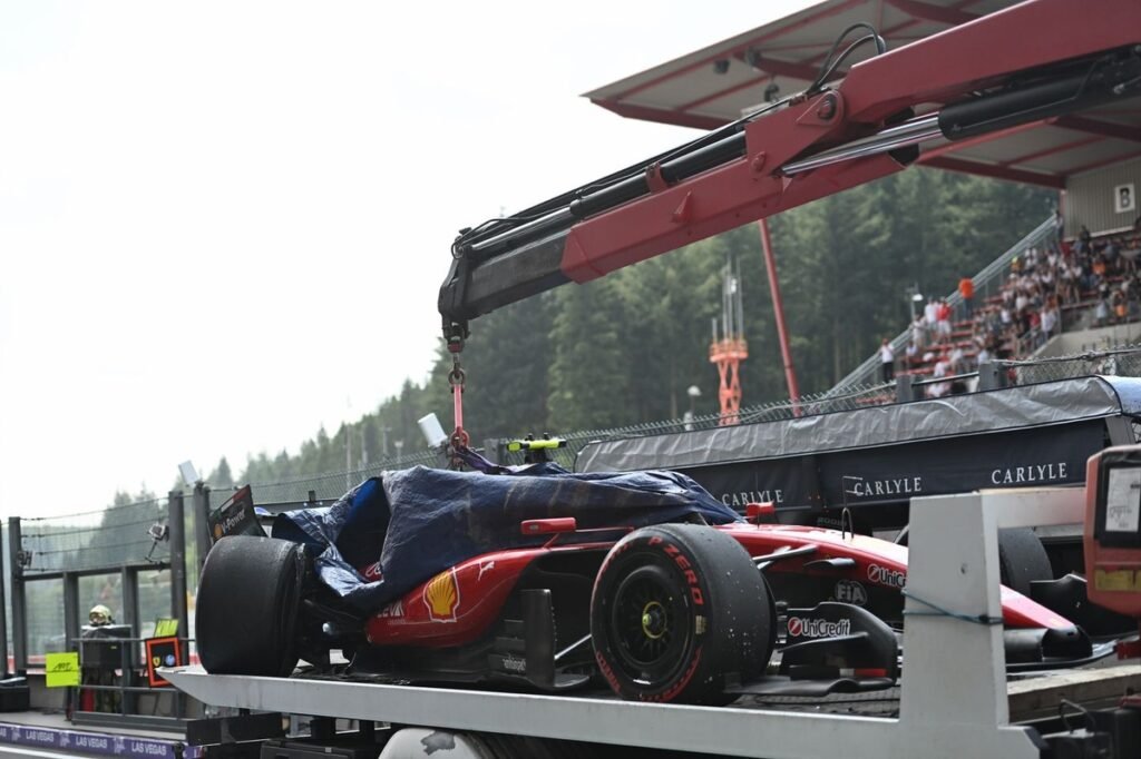 Ferrari F1 car “didn’t feel the same” after Belgian GP practice crash