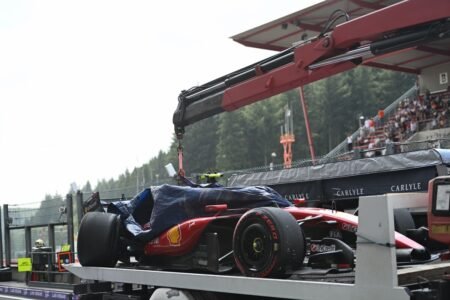 Ferrari F1 car “didn’t feel the same” after Belgian GP practice crash
