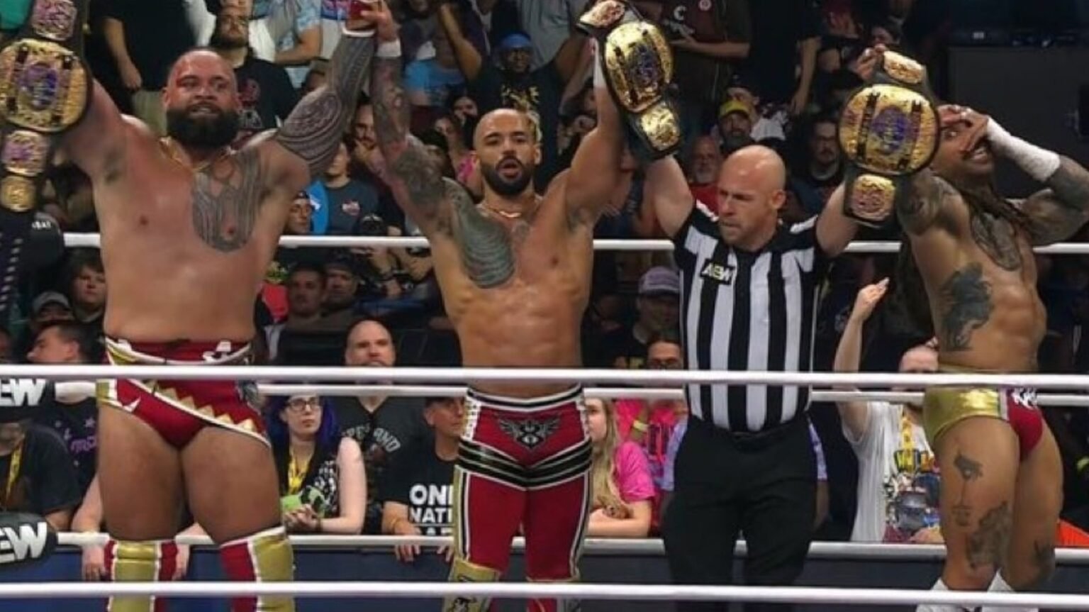 The Demand Dethrone AEW World Trios Champs The Conglomeration