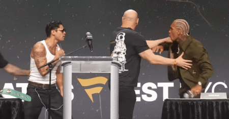 Ryan Garcia, Conor Benn separated during heated press conference