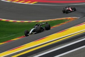 Antonelli reels in Leclerc to win, Russell out after Hamilton clash