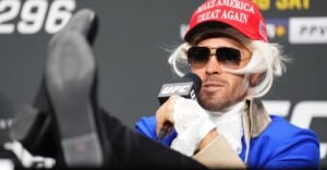 ‘He still sucks’: Colby Covington reacts to Justin Gaethje’s shocking win over Ilia Topuria at UFC White House
