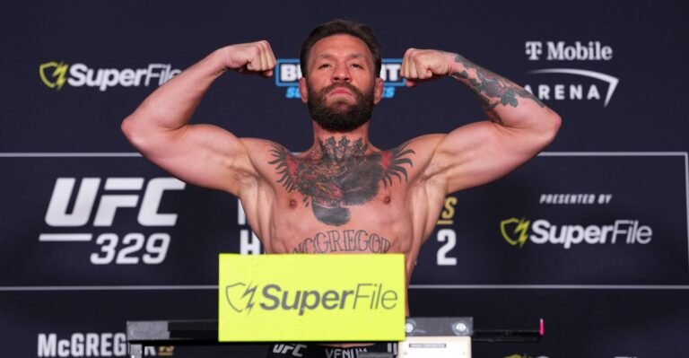 UFC 329 weigh-in results: Conor McGregor makes weight for 1st fight since 2021