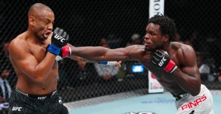 UFC 329 video: Damian Pinas finishes Cesar Almeida with 1-punch knockout