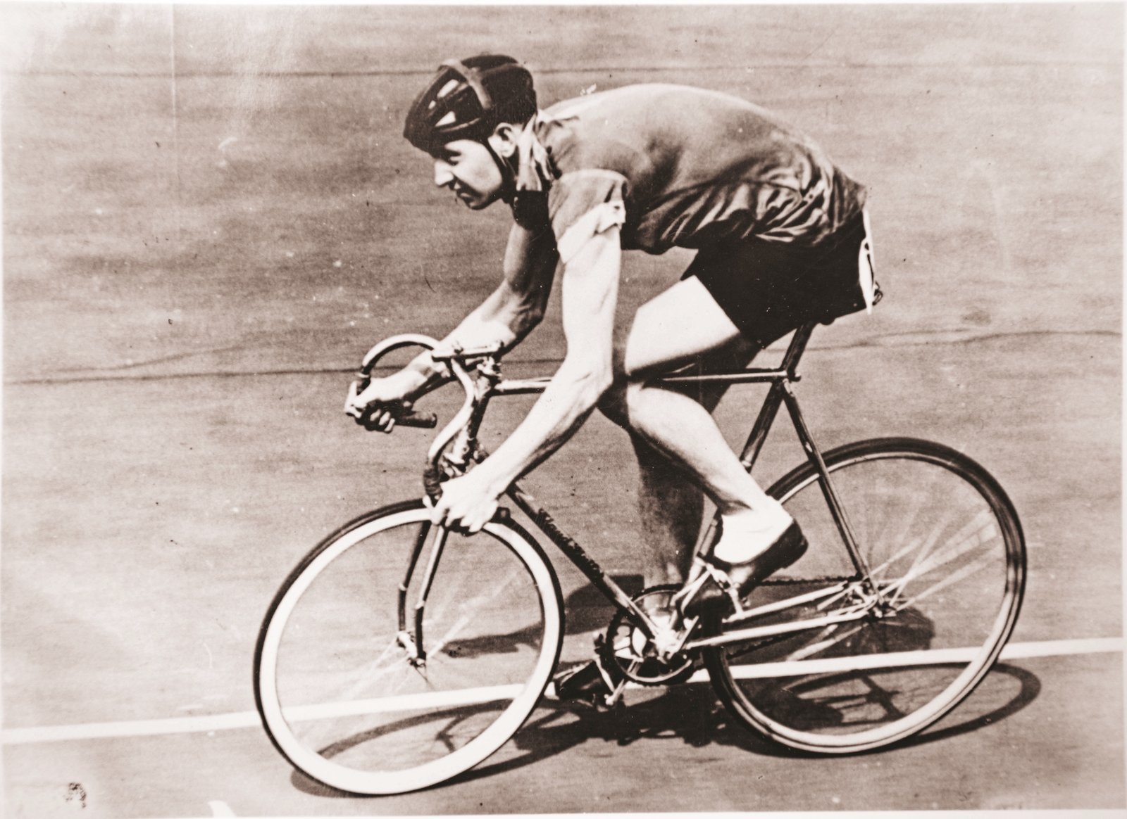 George Fleming on his bike