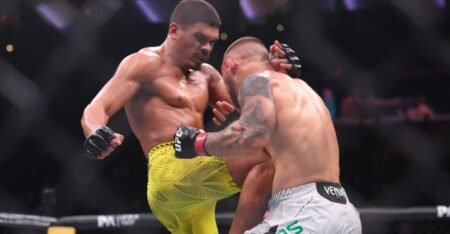 UFC 330 video: Lucas Fernando destroys Rafael Tobias with brutal knee to the body