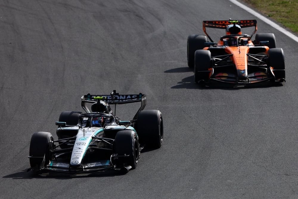 Norris was able to pressure championship leader Antonelli later in the Zandvoort race