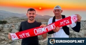 Παναγιώτης Αγγελόπουλος: Με κασκόλ Ολυμπιακού στην κορυφή του όρους Ζας στη Νάξο (photos)