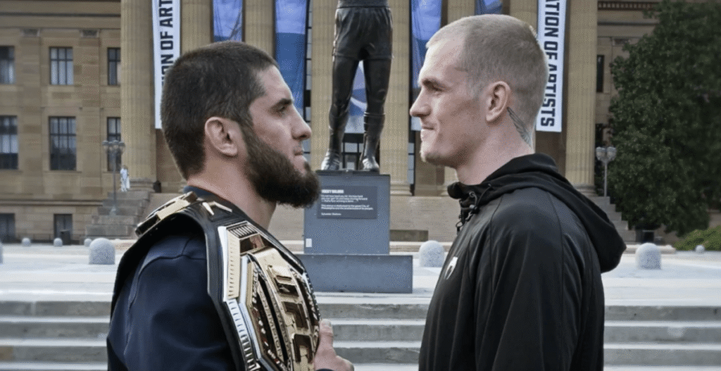 Video: Islam Makhachev faces off with Ian Machado Garry for first time ahead of UFC 330
