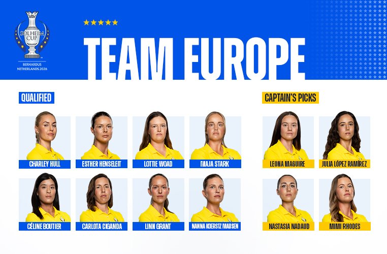 European Solheim Cup team announced