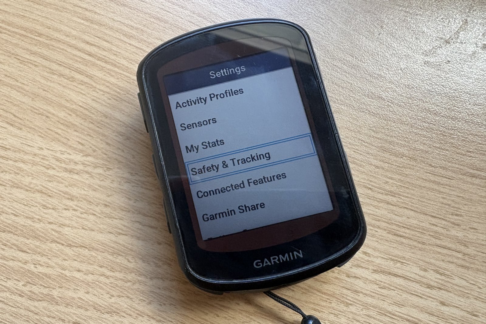Garmin LiveTrack feature