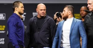 Umar Nurmagomedov reacts to Merab Dvalishvili brawling with friend at RAF event: ‘How do you live with that?’