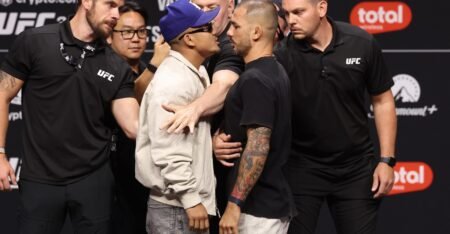 Joshua Van and Alexandre Pantoja have to be separated at UFC 331 press conference: ‘When someone talks, you shut your f*cking mouth’