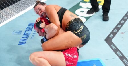 Mackenzie Dern outgrapples Gillian Robertson to win lackluster title fight in UFC 330 co-main event
