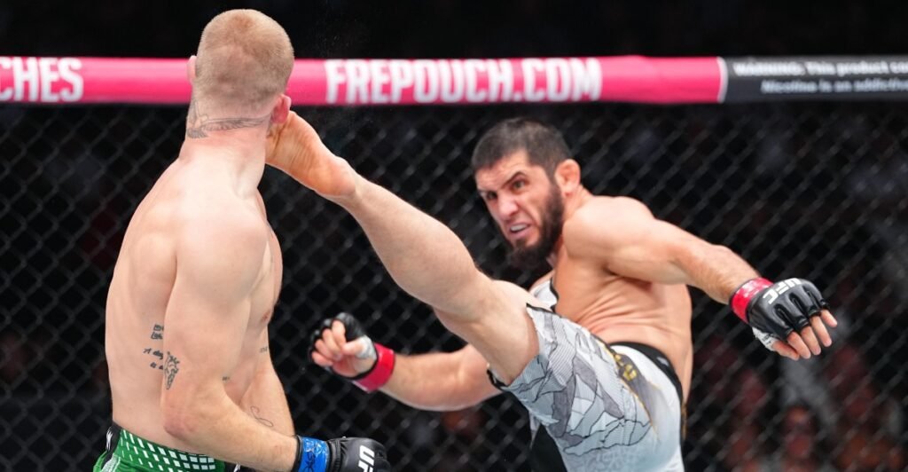 Islam Makhachev scores head kick knockdown, ultimately controls Ian Machado Garry to retain title in UFC 330 main event