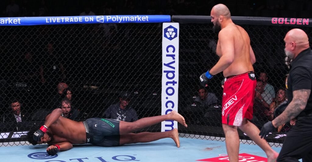 UFC Sacramento video: Shamil Gaziev makes Kennedy Nzechukwu pay for hands-down defense with 1-punch knockout