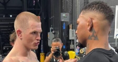 Ian Machado Garry lectures Michael Morales backstage at UFC 330: ‘The shit you talk… make sure you back it up’