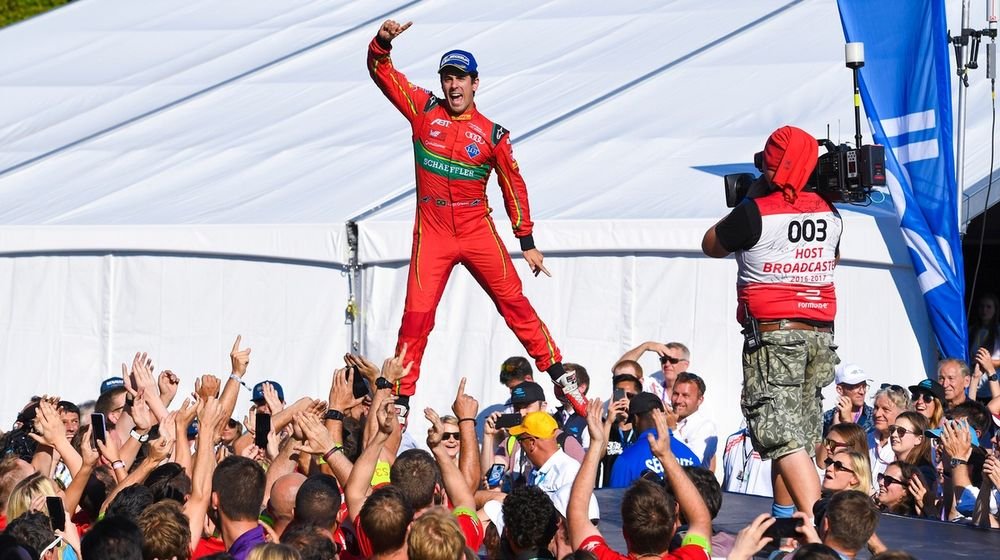 Di Grassi celebrated his against-the-odds Formula E title