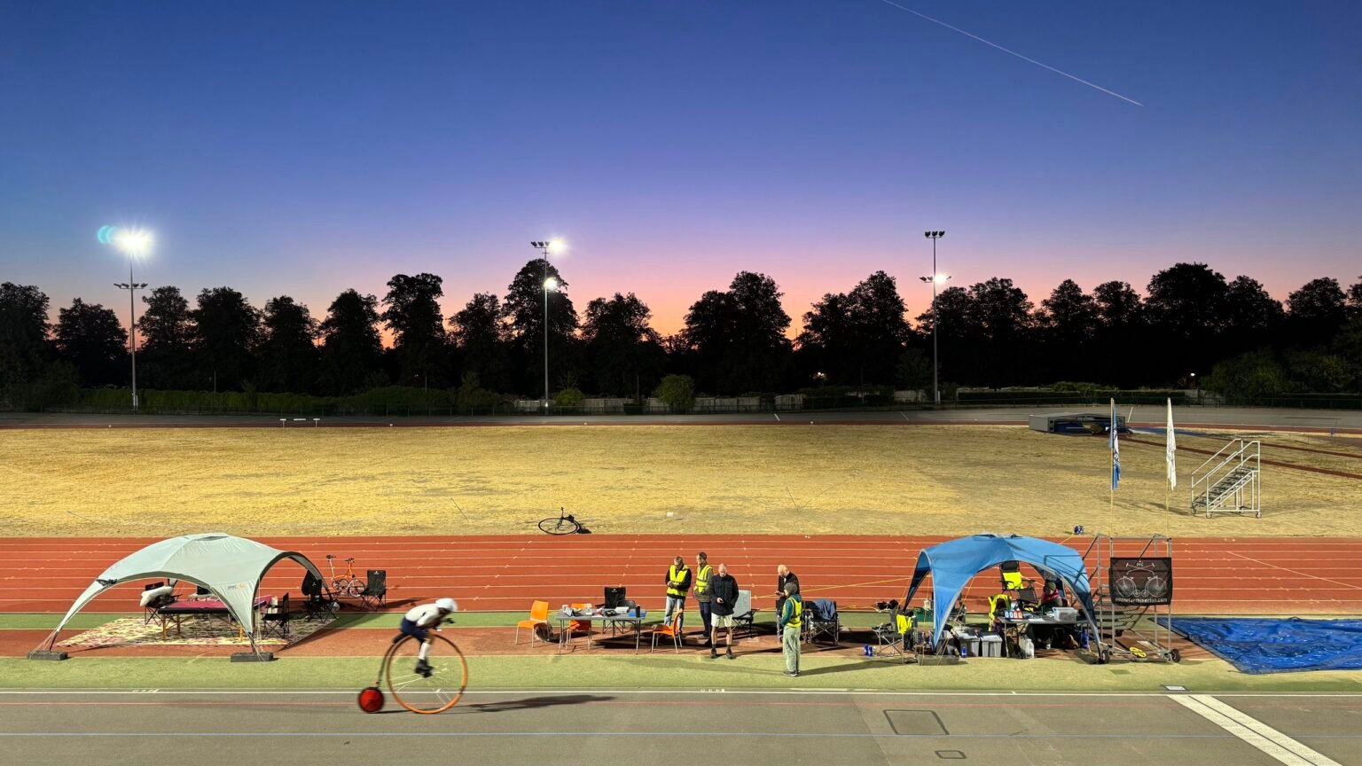‘He had a break, and his body wouldn’t allow him to get back on’ – penny farthing riders break multiple world records