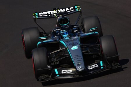 Russell fastest in first practice as Antonelli’s Mercedes breaks down