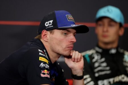 Why Verstappen says 0.196s Baku finish-line gap to Russell is slightly misleading