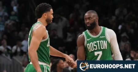Jayson Tatum moves on from Jaylen Brown trade: “Love that guy”