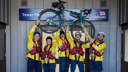 RNLI volunteers from London are cycling 540km, one kilometre for every life they’ve saved