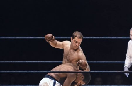 Rocky Marciano Bleeds, Then Crushes Ezzard Charles