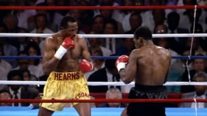 Thomas Hearns Pays for Hunting the Knockout Against Barkley