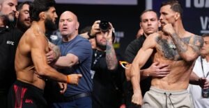 Video: Arman Tsarukyan and Mauricio Ruffy have to be separated at UFC 331 final faceoff