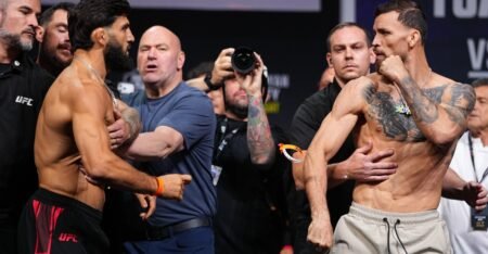 Video: Arman Tsarukyan and Mauricio Ruffy have to be separated at UFC 331 final faceoff